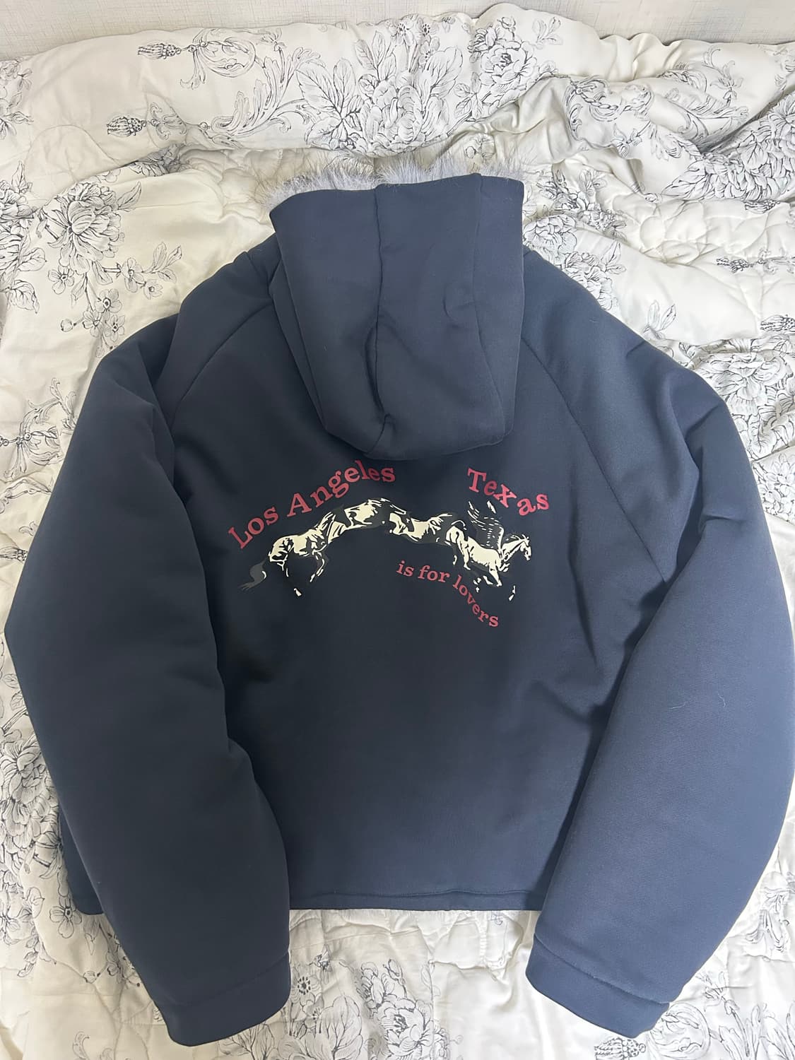 글로니 리버시블 퍼자켓 후드 차콜 L 상품이미지4