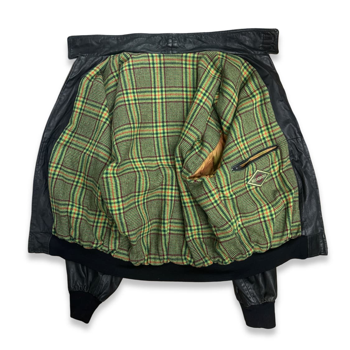 80s HUGO BOSS 레더 봄버 자켓 L 상품이미지3