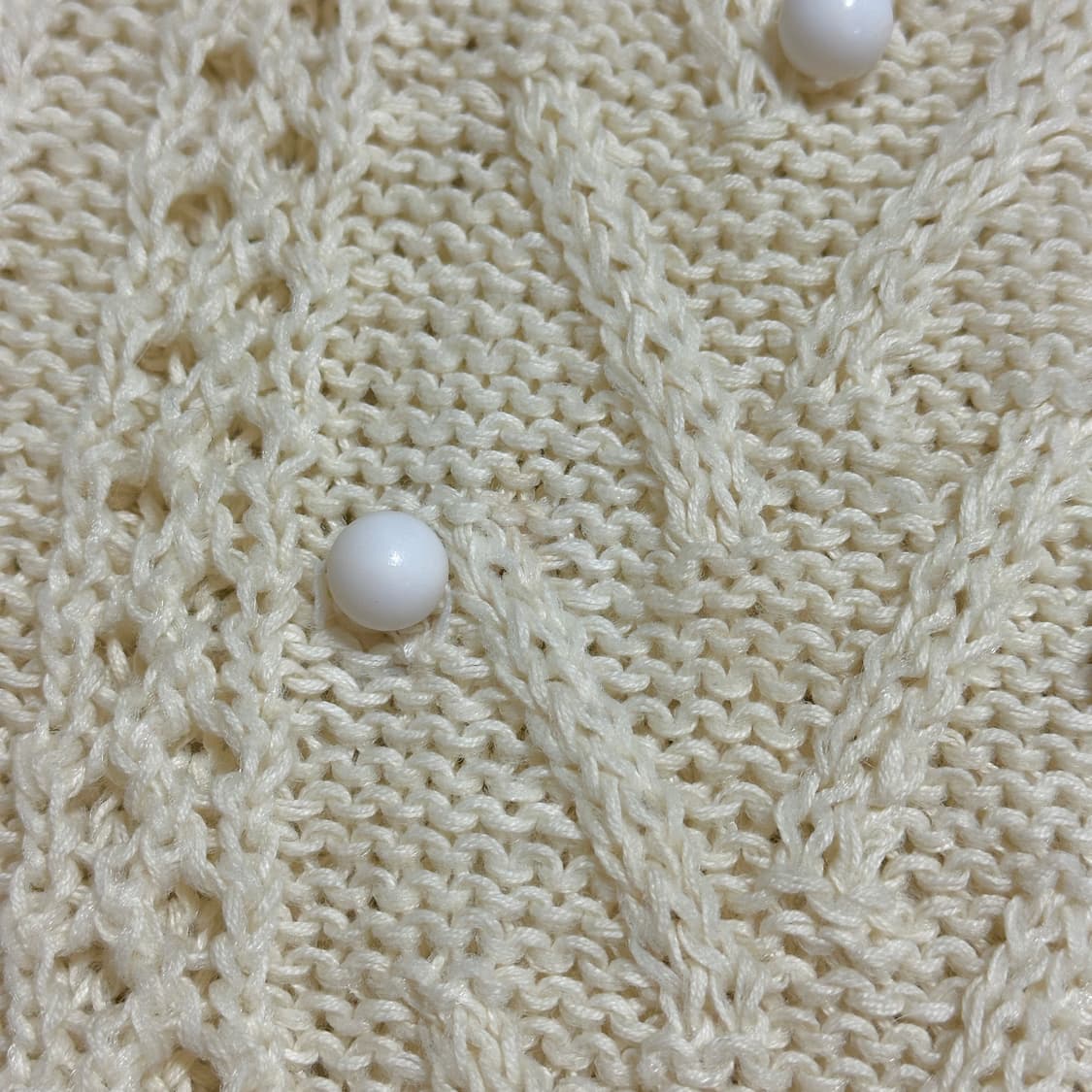 오즈세컨 진주 장식 케이브 캡소매 베스트 상품이미지7