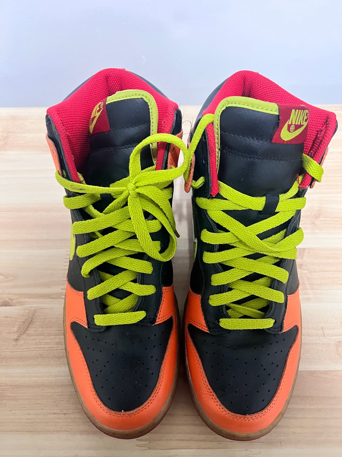 [265] 나이키 덩크하이 오렌지 라임 블랙 레드 상품이미지2