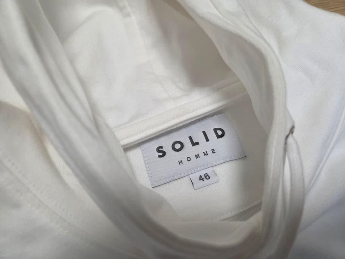 솔리드 옴므 슬리브 후드 티셔츠 상품이미지3