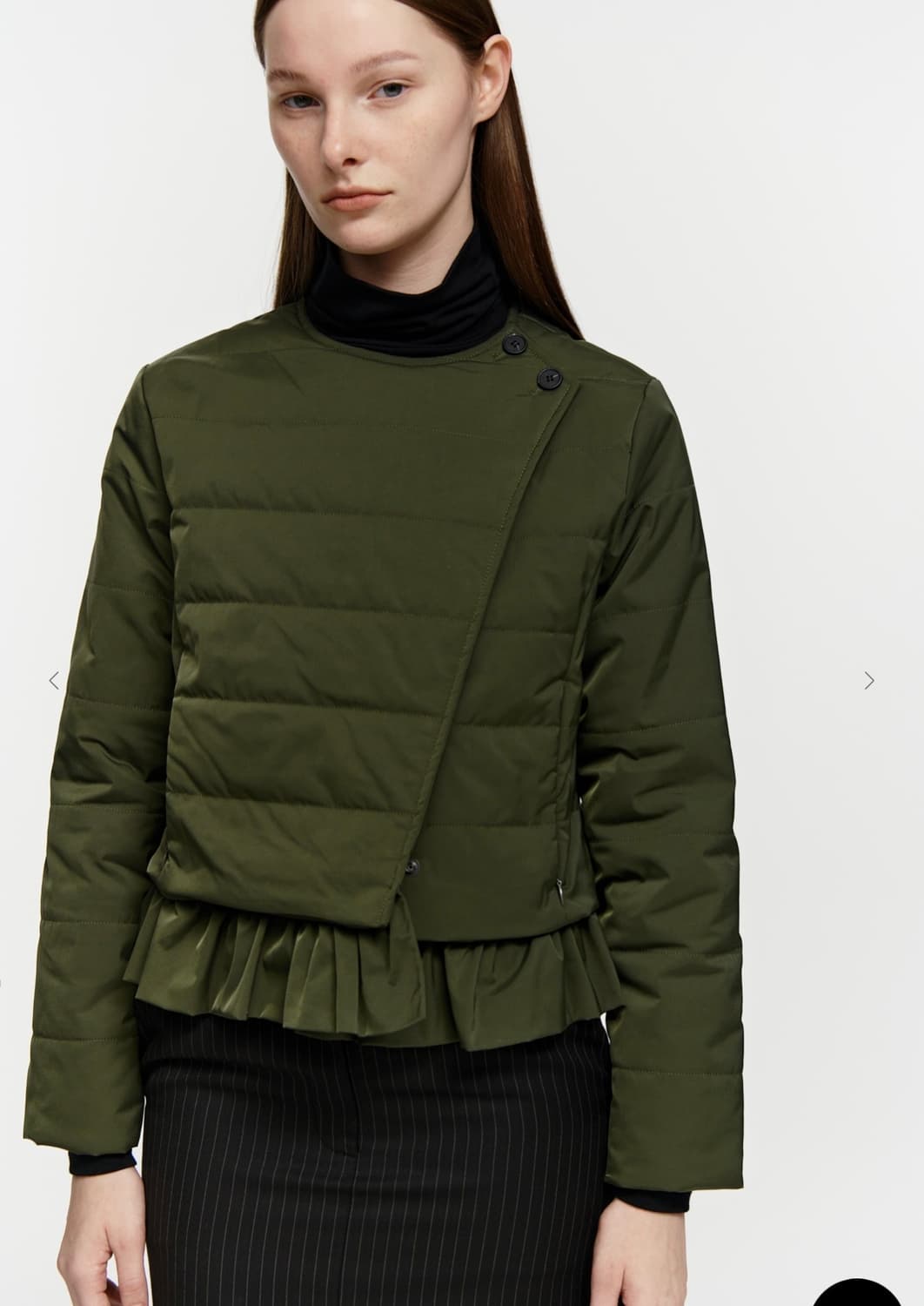 버뮬라 RUFFLE PADDED JACKET (KHAKI) 상품이미지6