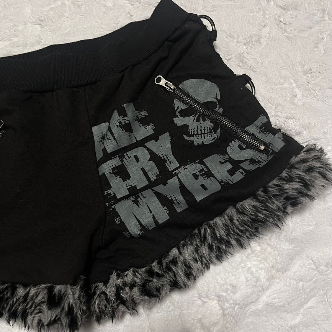 갸루 펑크 퍼 팬츠 상품이미지3