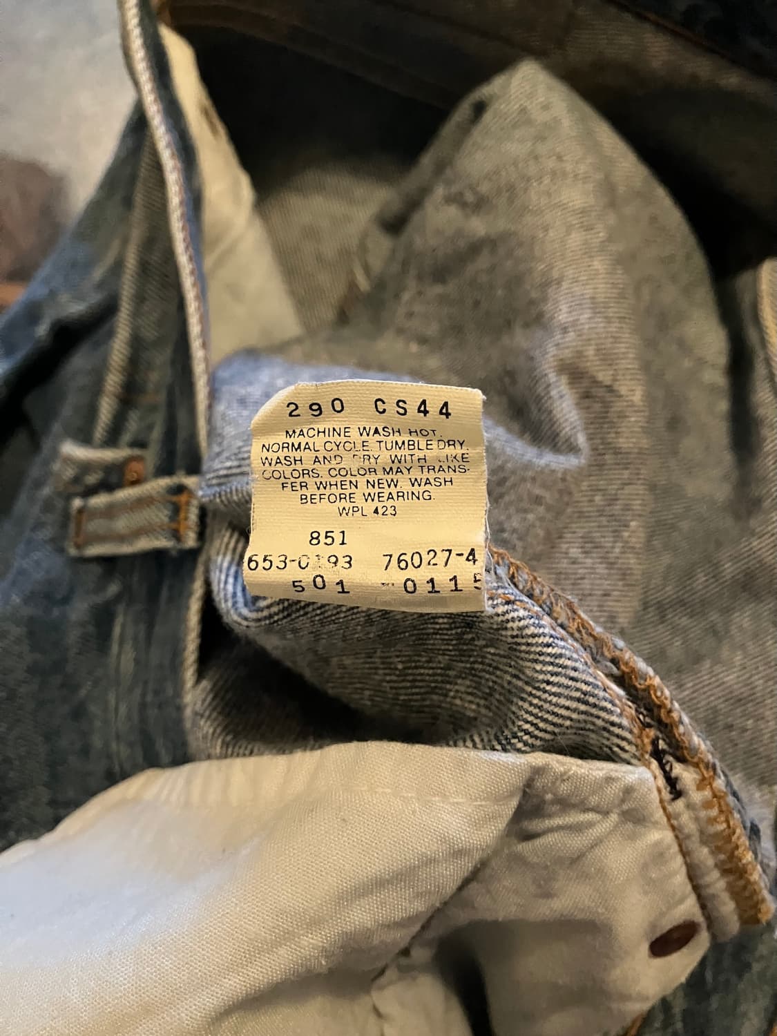 90s USA 빈티지 리바이스 501 데님 팬츠 상품이미지10