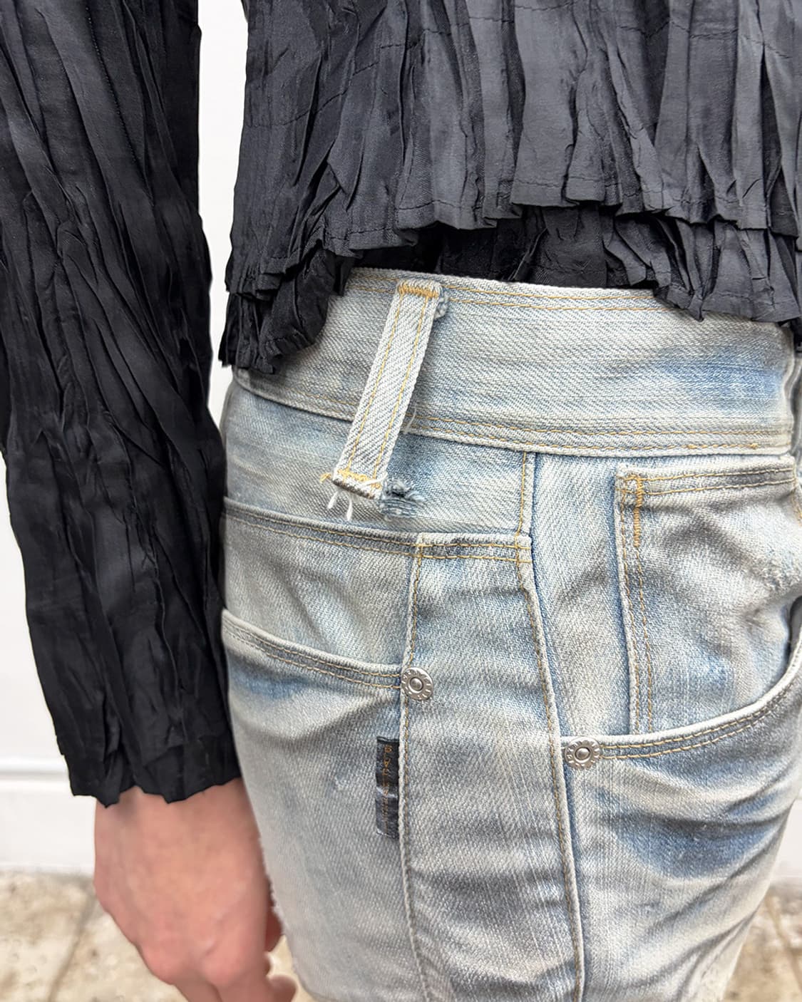 닐바렛 링클 워시 데님 팬츠 상품이미지4