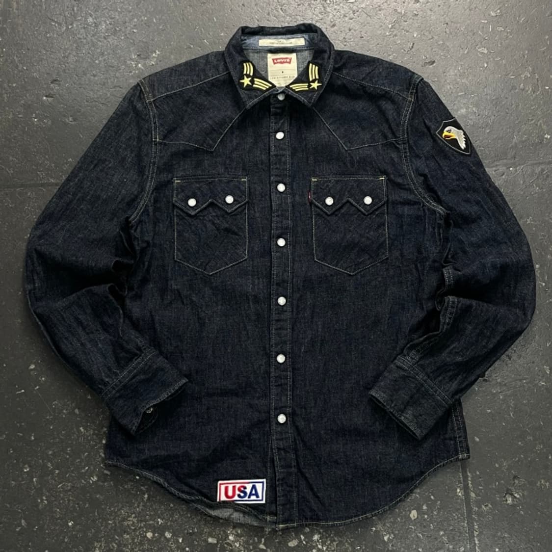 95 리바이스 밀리터리 패치 데님셔츠 상품이미지1