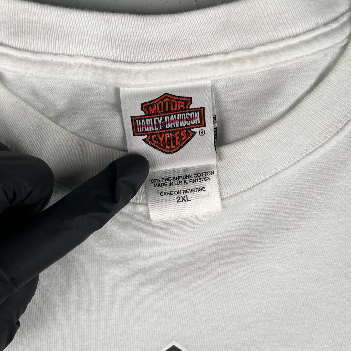 할리데이비슨 쉴드 로고 롱슬리브 화이트 상품이미지4