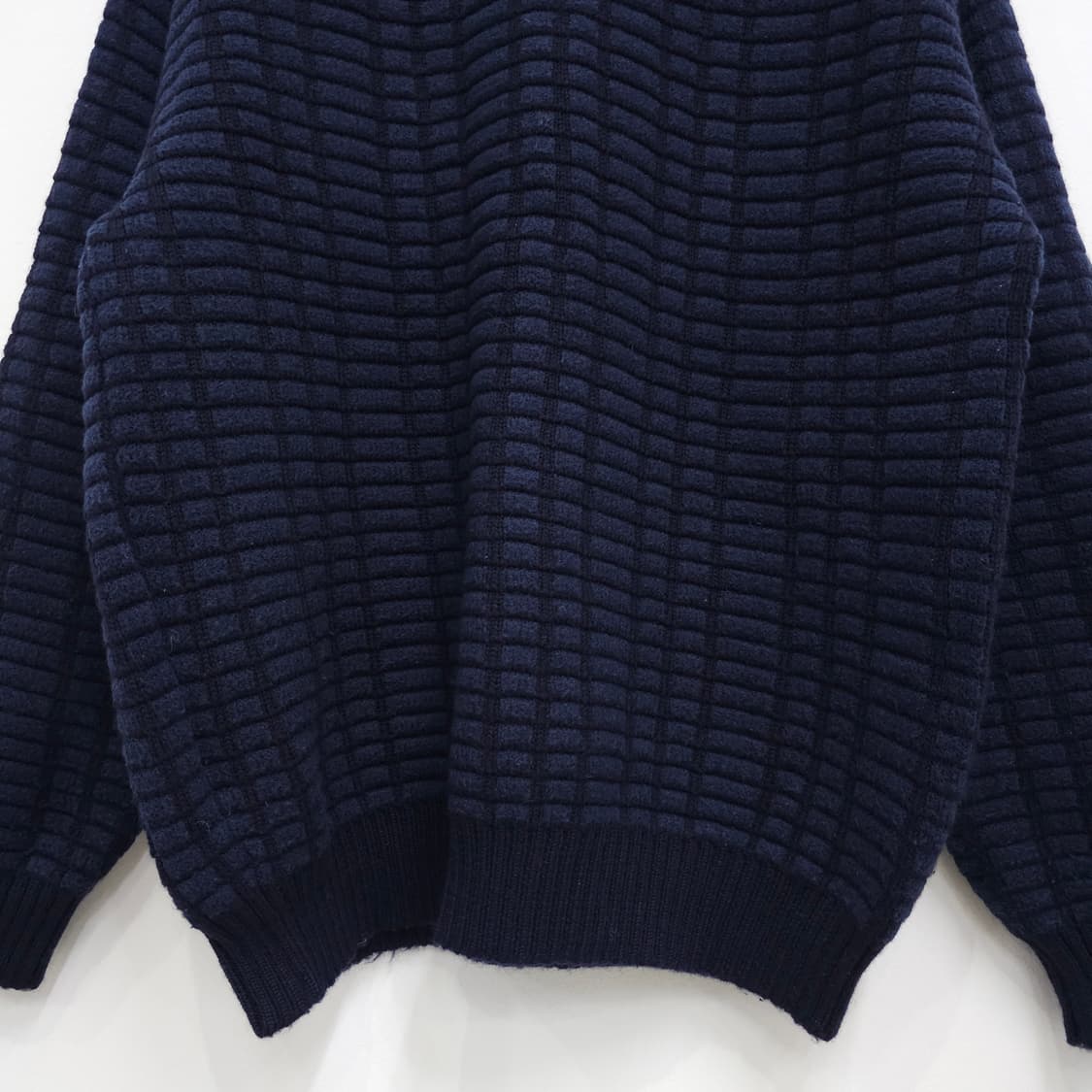 모혼방 네이비 패턴 니트 일본빈티지 상품이미지3