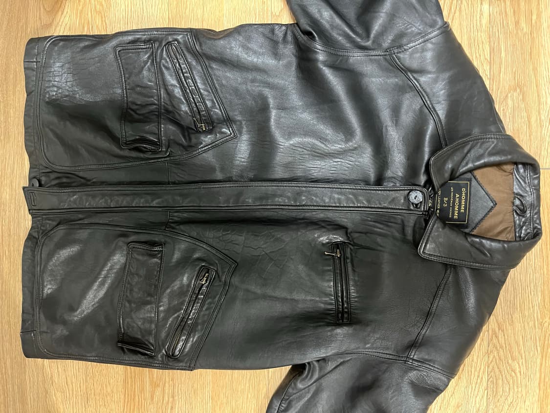 D'HOMME A HOMME의 양가죽 블랙 카코트 상품이미지5