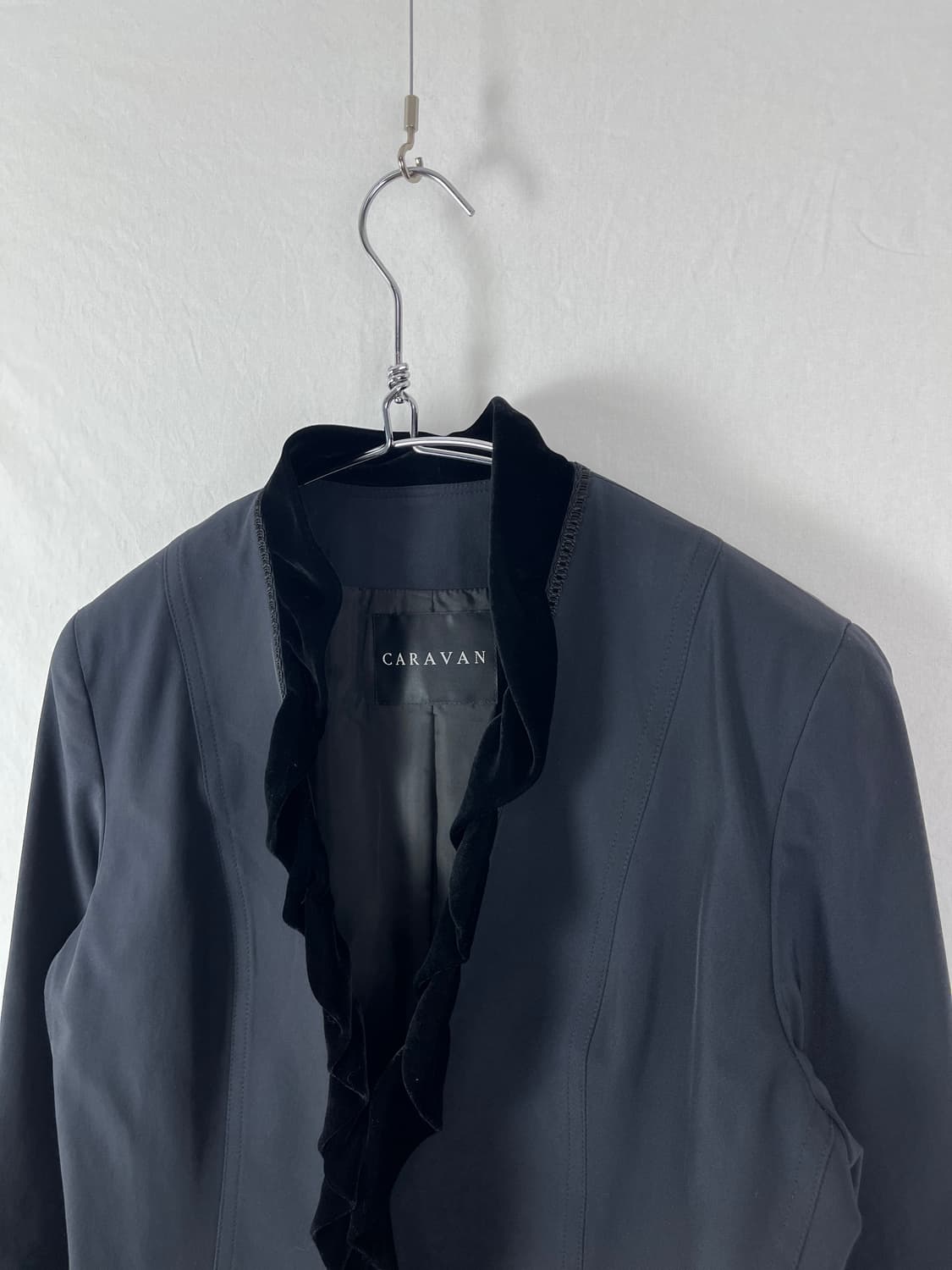 Vintage (maede in japan) 벨벳 셔링 자켓  상품이미지5