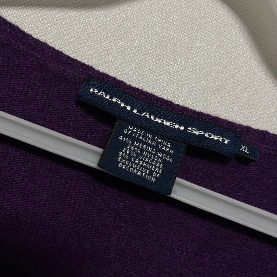 폴로 랄프로렌 캐시미어 혼방 브이넥 니트  상품이미지3