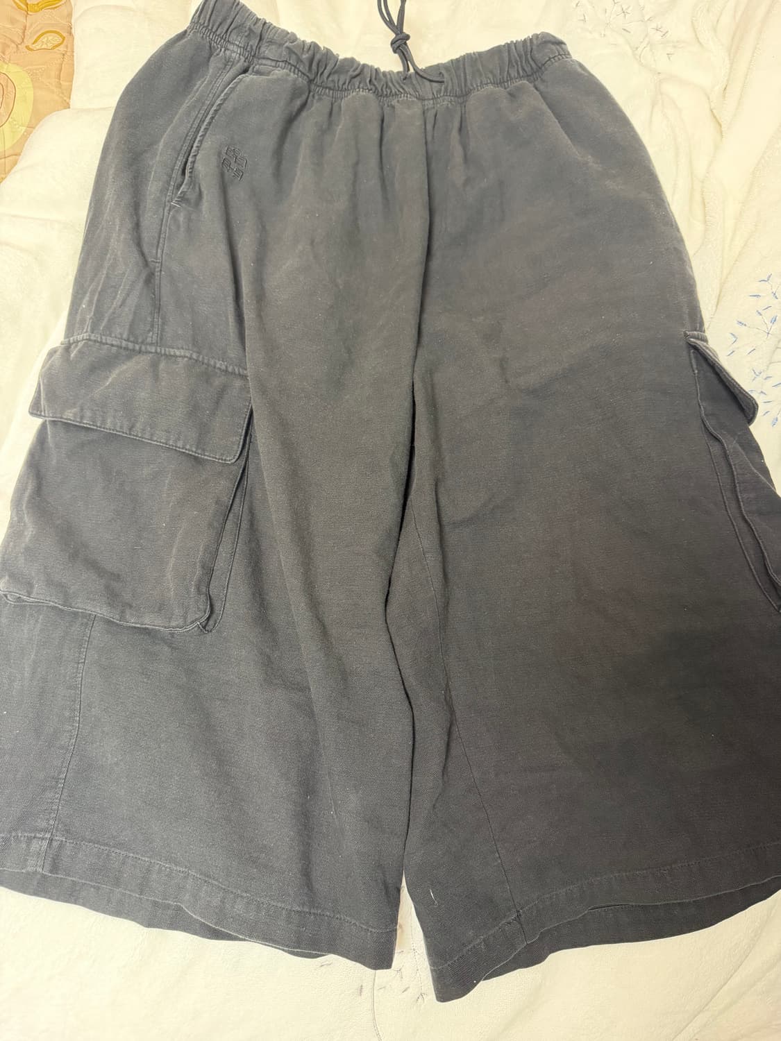 [3]폴리테루 휴먼인덱스 인덱스 1/2 카고 팬츠 블랙 상품이미지1