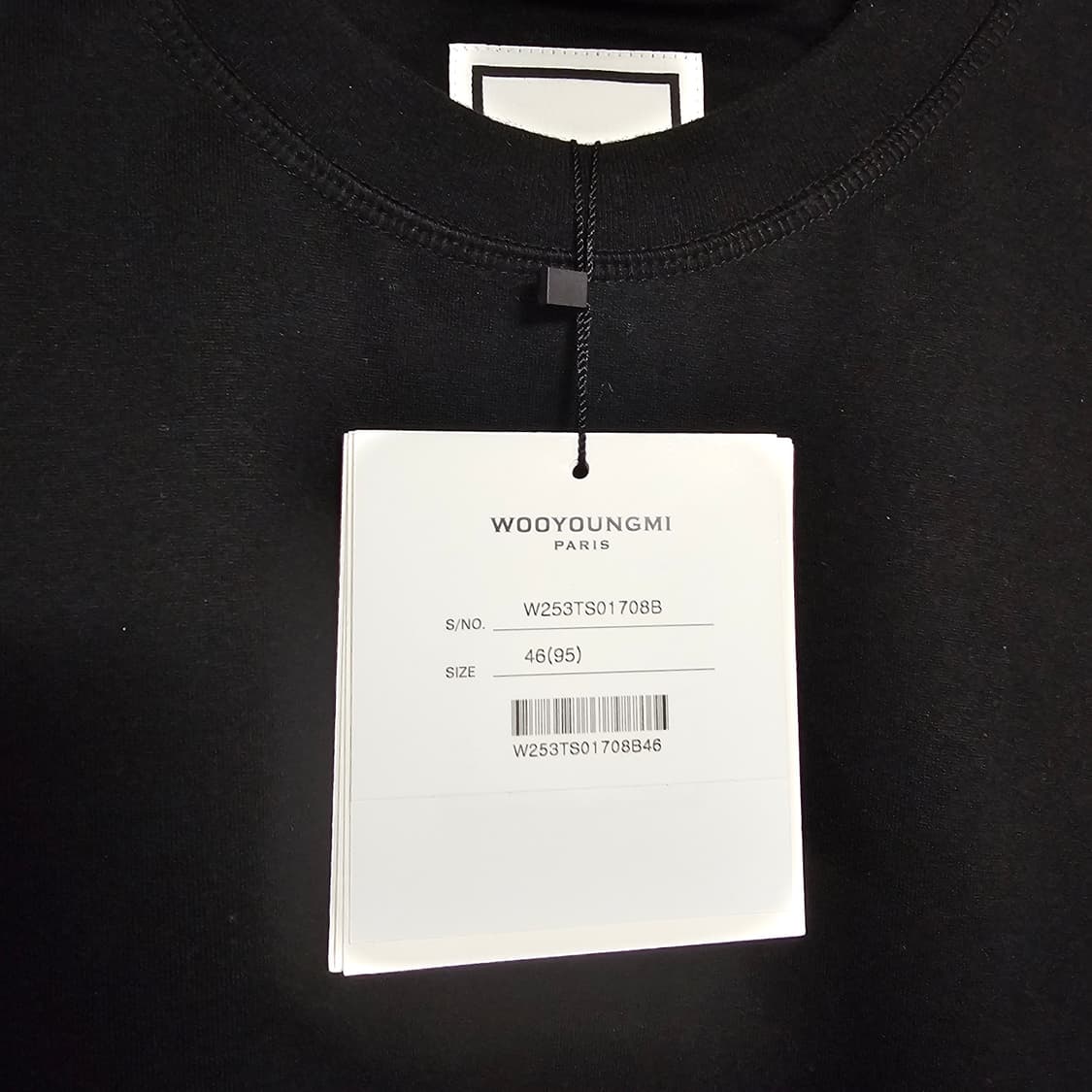 46 새제품) 우영미 자수 스퀘어 라벨 25FW 반팔 티셔츠 95 100 상품이미지8
