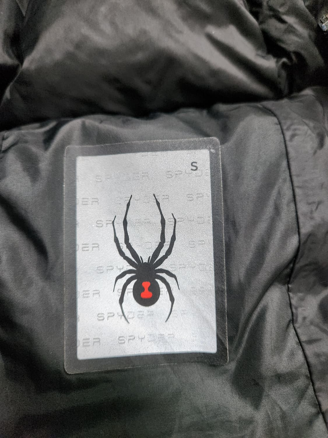 스파이더 사선 퀼팅 구스 다운 자켓 블랙 사이즈S(90) 상품이미지3