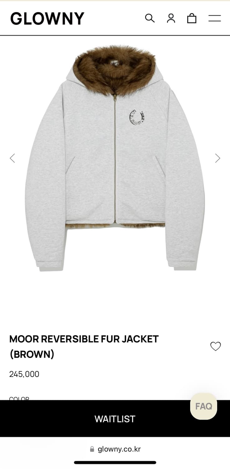 글로니 리버시블 퍼자켓 MOOR REVERSIBLE FUR JACKET 상품이미지2