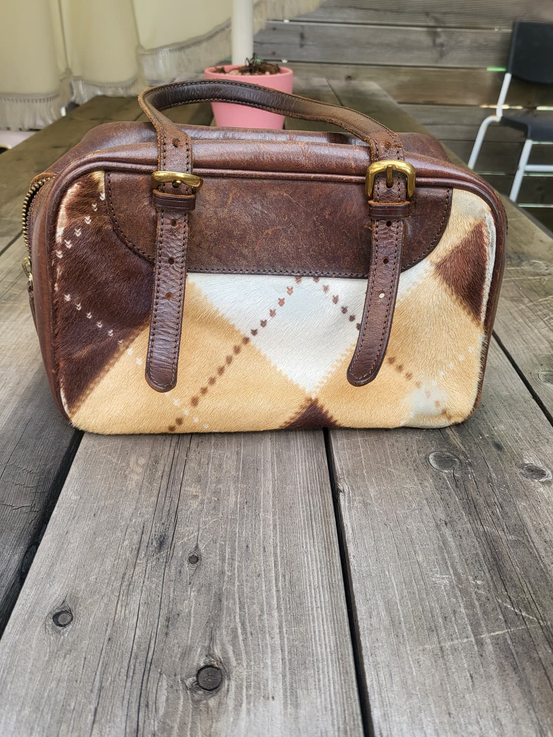 (100%정품)이태리 명품 felisi 리얼가죽 송치 트리밍 퍼 토트백 상품이미지3