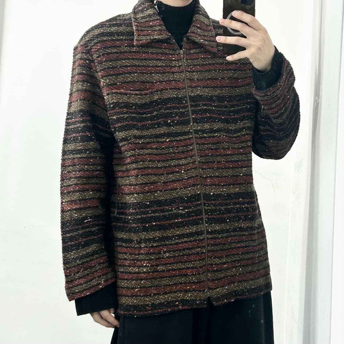 미쏘니 카라넥 니트 자켓 상품이미지1