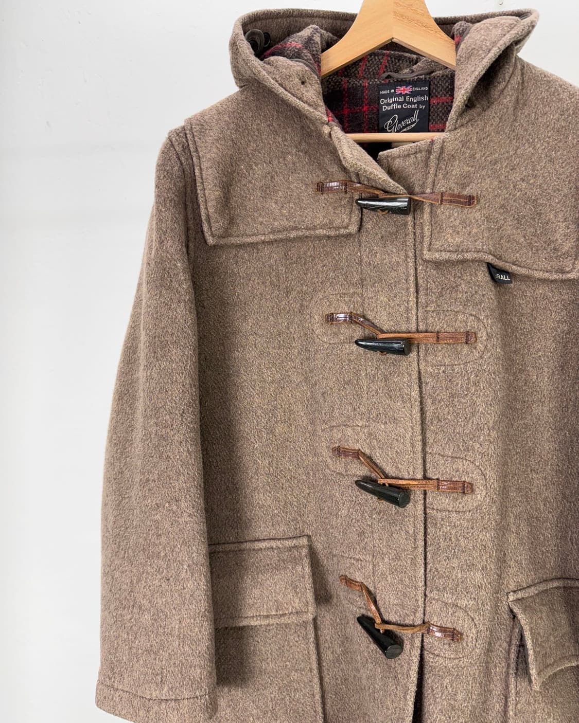 글로버 올 브라운 헤비 울 더플 후디 코트 상품이미지2