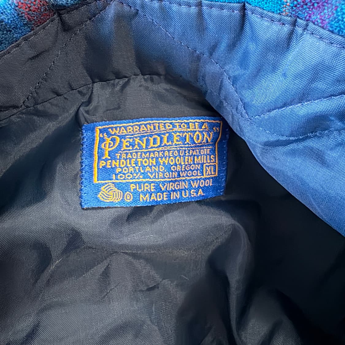 80년대 미국 생산 펜들턴 체크 울 셔츠 상품이미지5