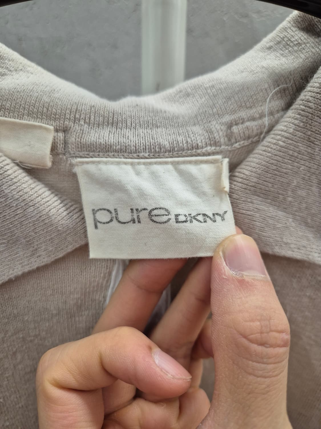 pure DKNY 베이지 니트 카라티 M 상품이미지5