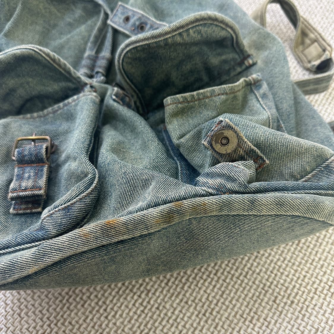 실측확인 빈티지 캠프 데님 백팩 0416D 상품이미지6