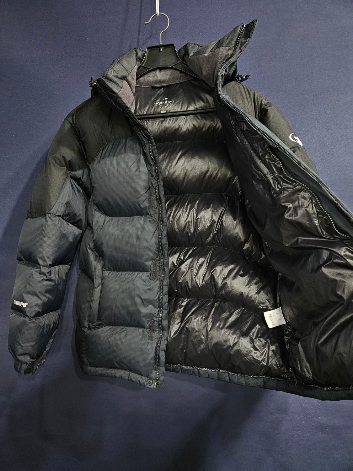 아이더 윈드스토퍼 다크네이비 남성 100 구스다운 패딩  상품이미지8