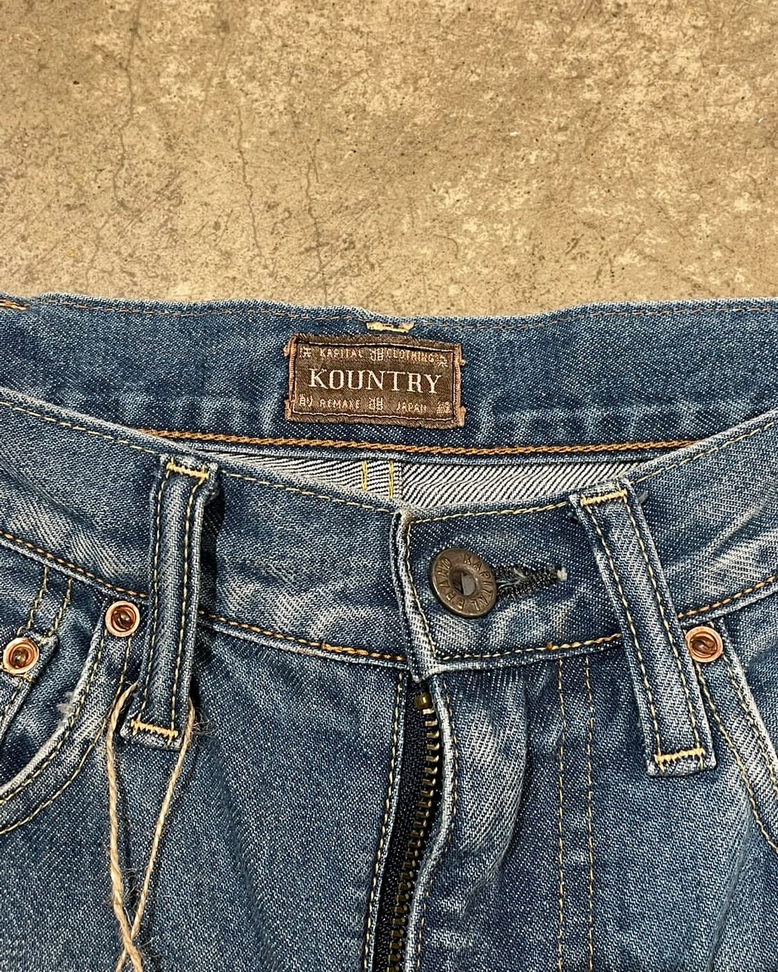 Kapital 14 oz. 5P Bone 데님 숏 팬츠 (B5182) 상품이미지9