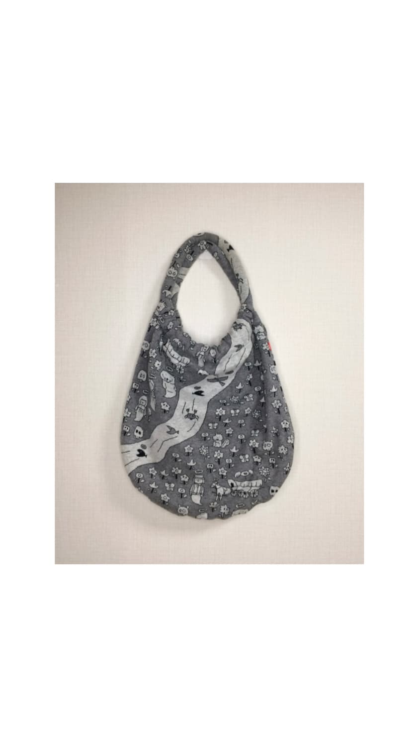 Ne-net 네넷냐 그레이 프린팅 니트 토트백 상품이미지5