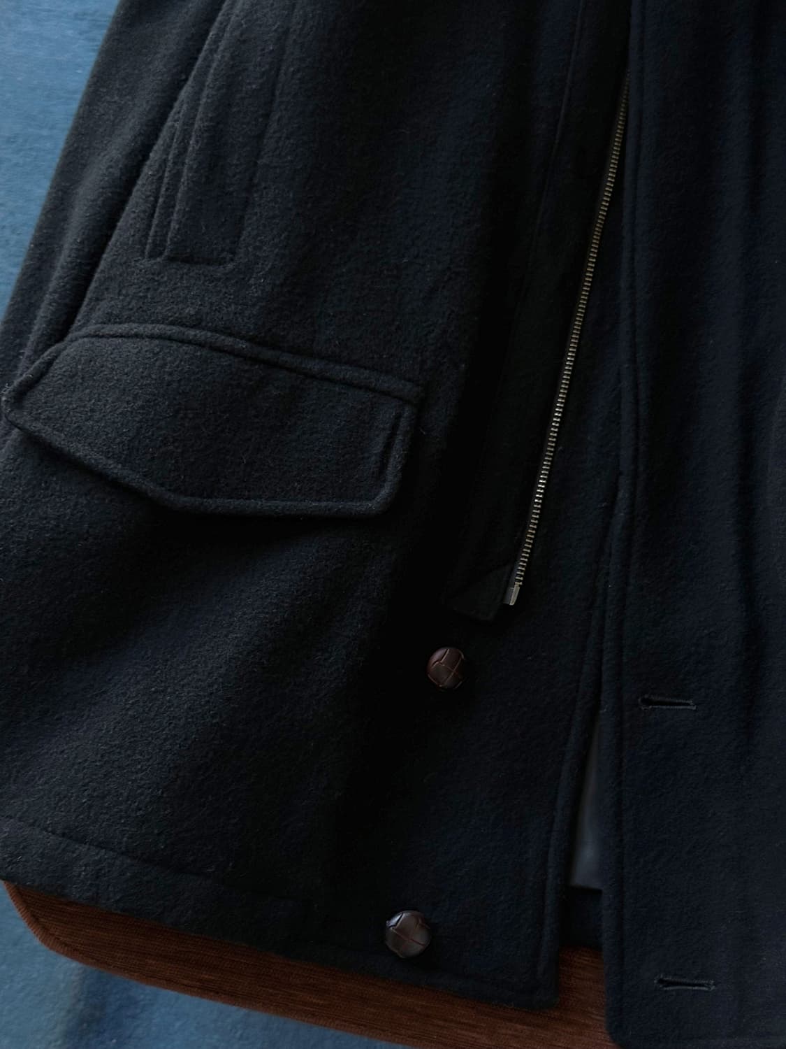 Brushed wool design zip single coat 상품이미지7