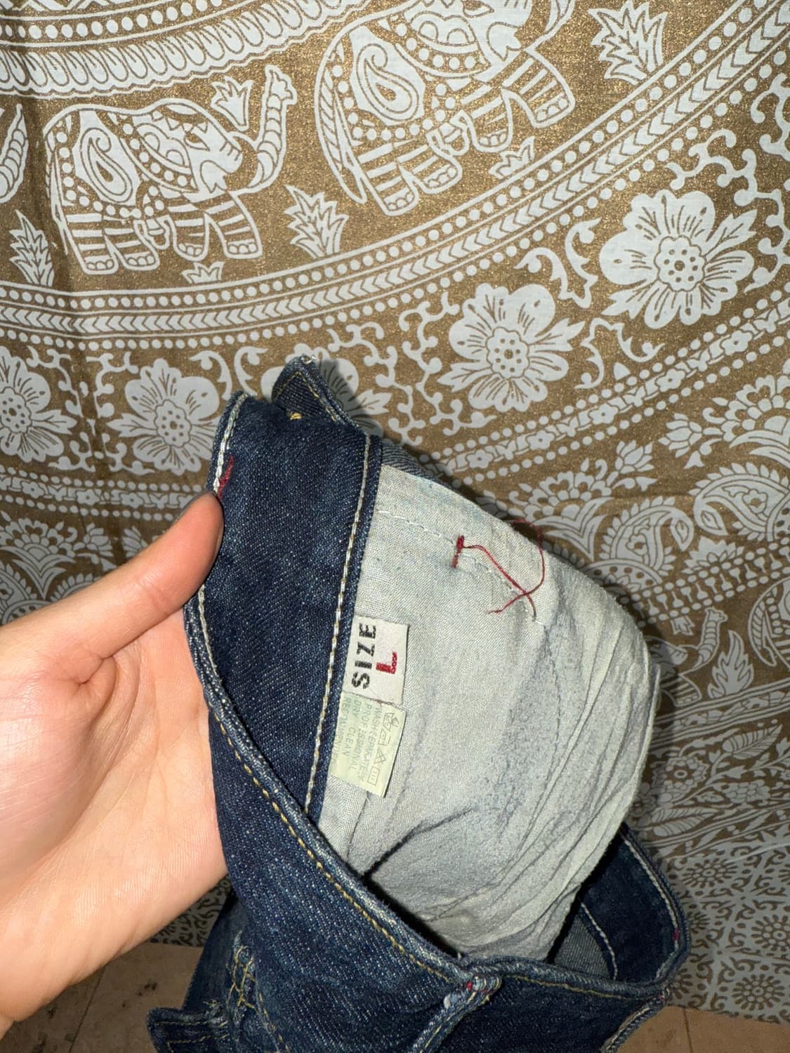 빈티지 여성 진청 데님 미니스커트  상품이미지6