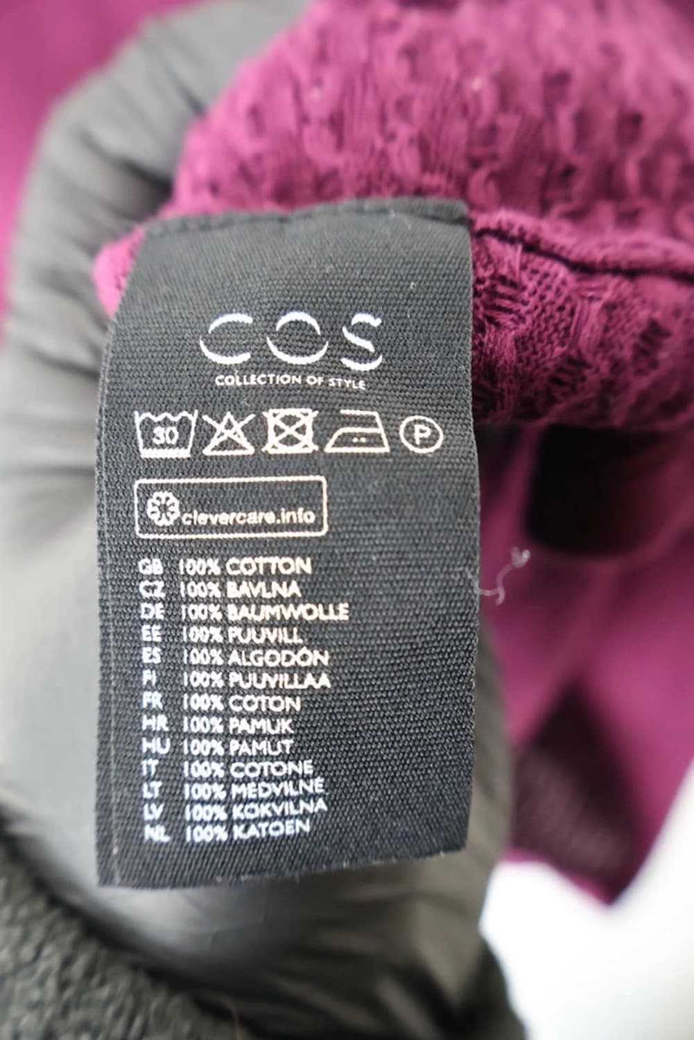 COS Textured Burgundy Knit Sweater 상품이미지6