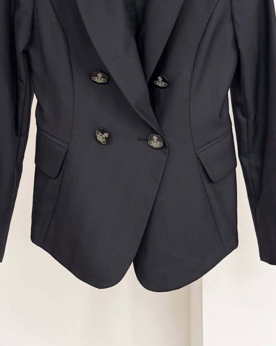 비비안웨스트우드 레드라벨 블랙 더블 브레스티드 자켓 상품이미지5