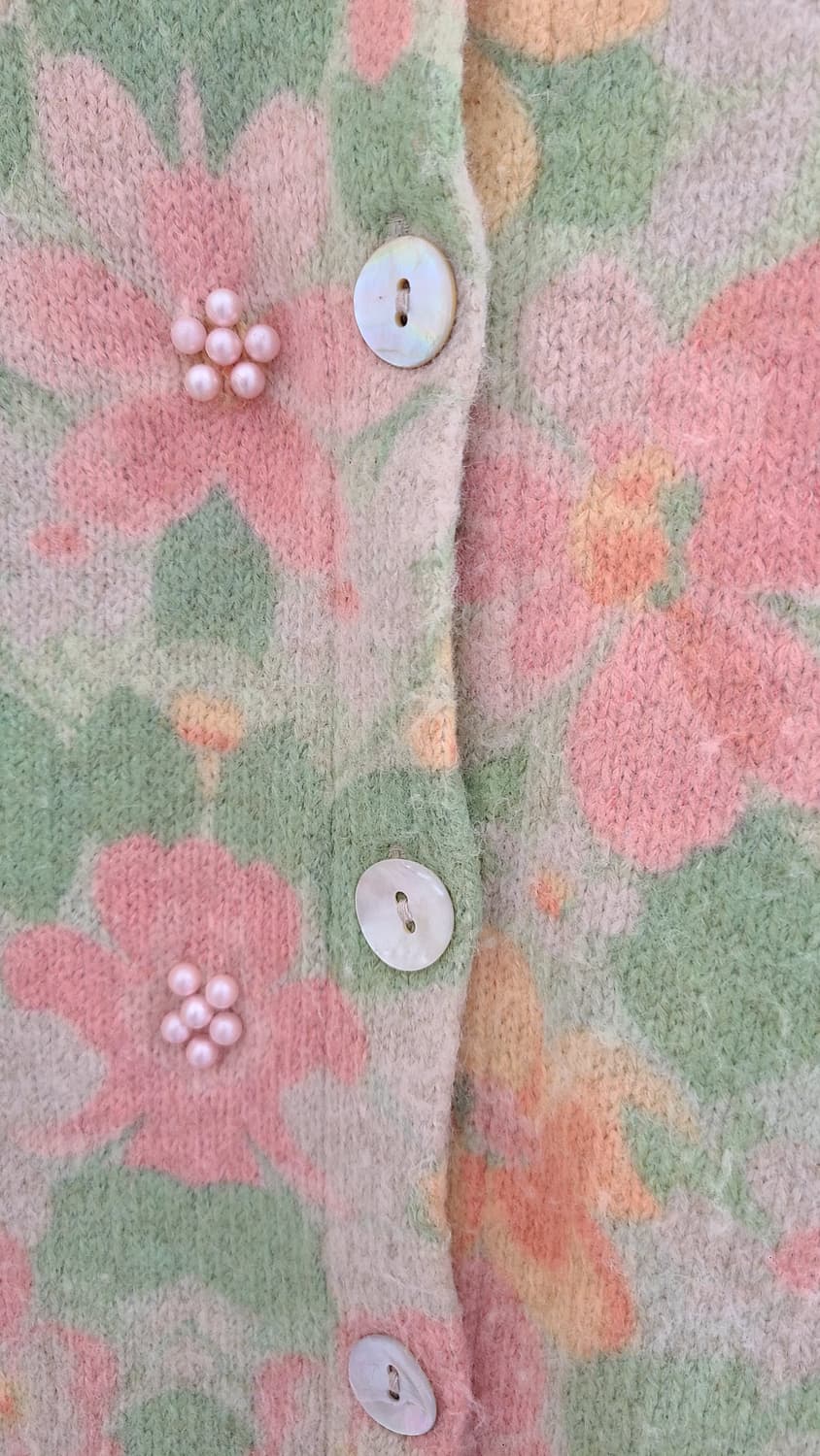 자라(ZARA)빈티지 무드 플라워 니트 가디건 상품이미지4