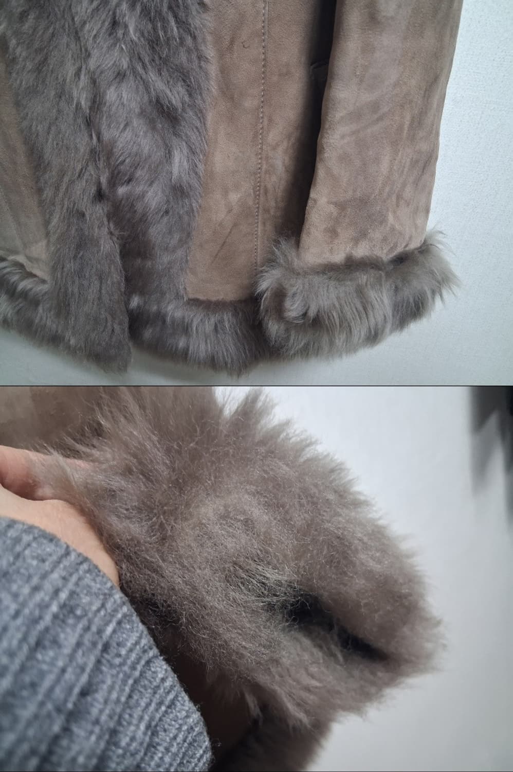 일본구제 스페인산 양털무스탕쟈켓 여성 마른 55까지적당   상품이미지6