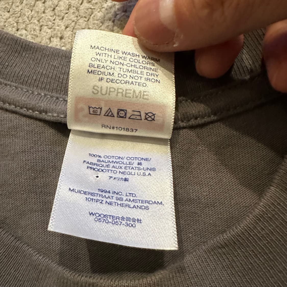 23FW 슈프림 (Supreme) Pound 슬리브리스 상품이미지5