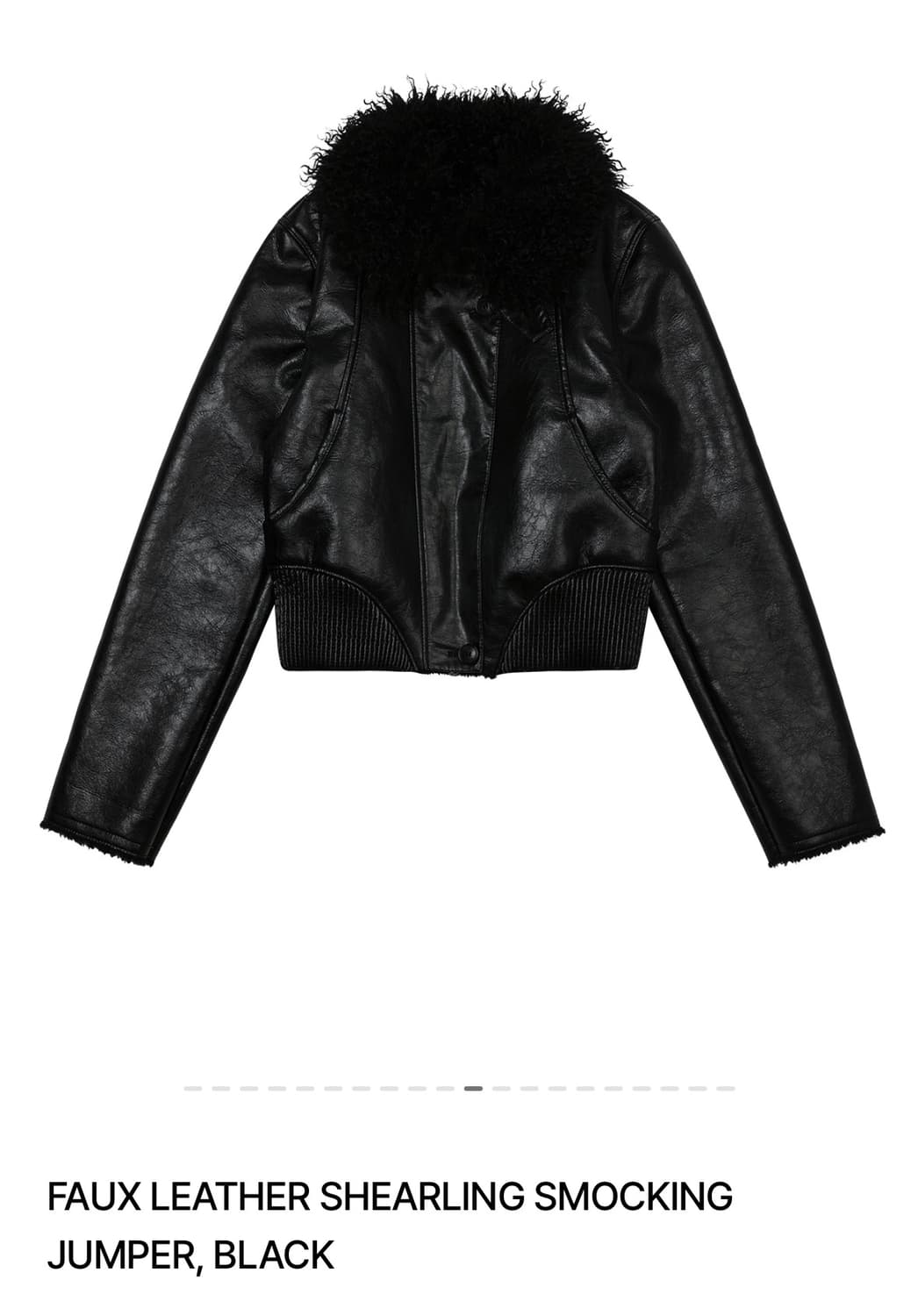 보헤미안서울 FAUX LEATHER SHEARLING SMOCKING J 상품이미지3