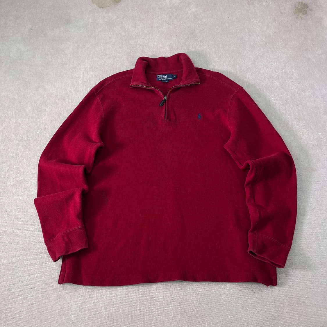 100 폴로랄프로렌 버건디 반집업 니트 상품이미지1