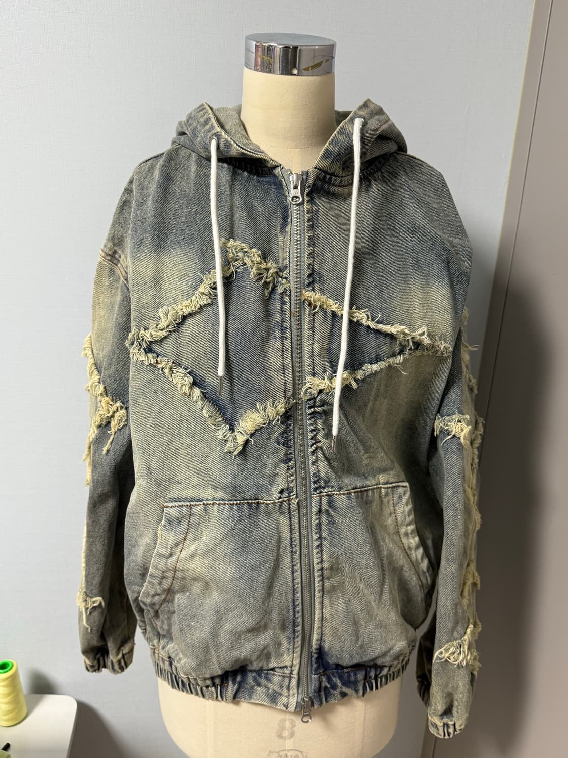 트릴리온 스타 아플리케 데님 후드 집업  상품이미지2