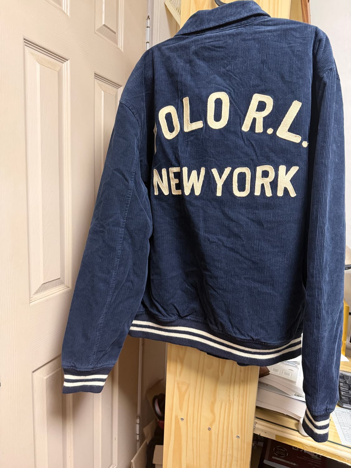 폴로 코듀로이 바시티 뉴욕 레터맨자켓 정품 새제품 xxl사이즈 상품이미지3