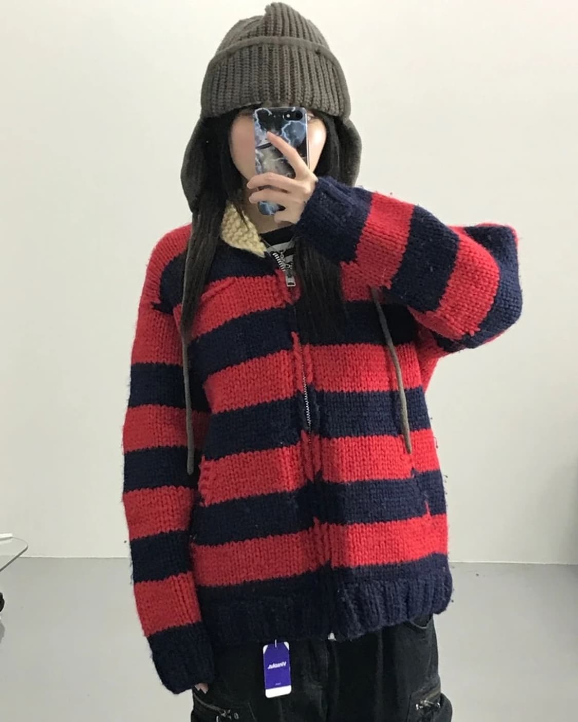 Canadian Sweater co Hand Knit Wool Zipup 상품이미지2