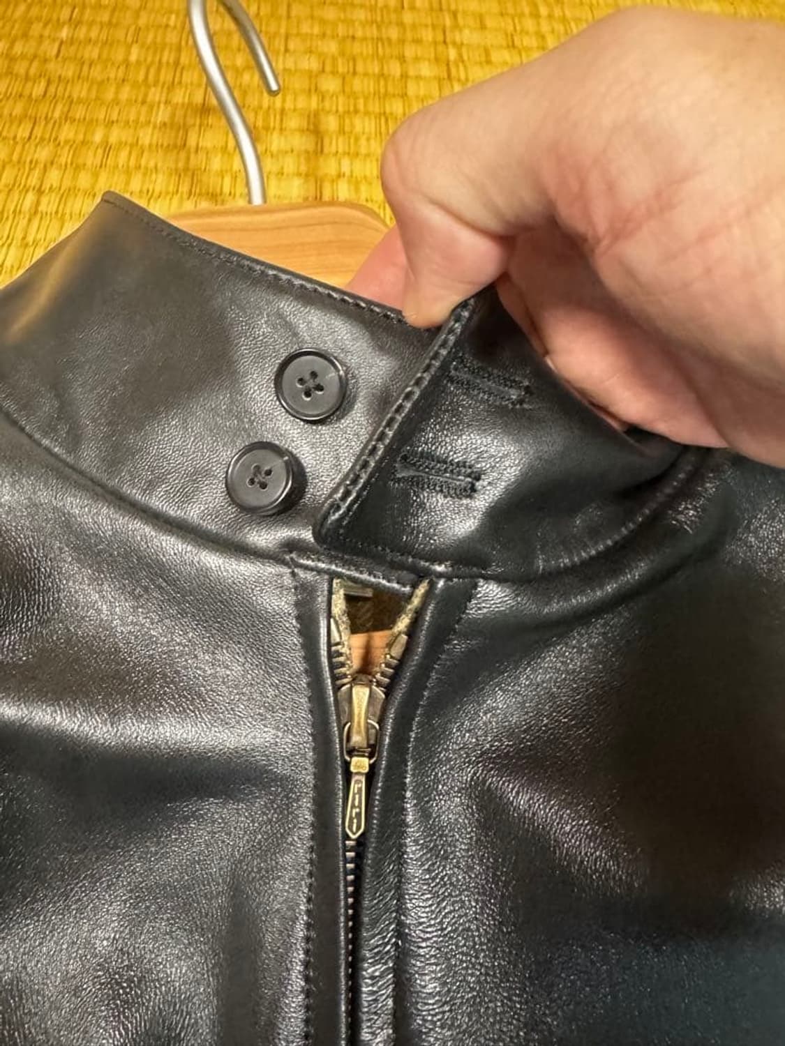 23aw Leather Harrington Jacket 상품이미지4