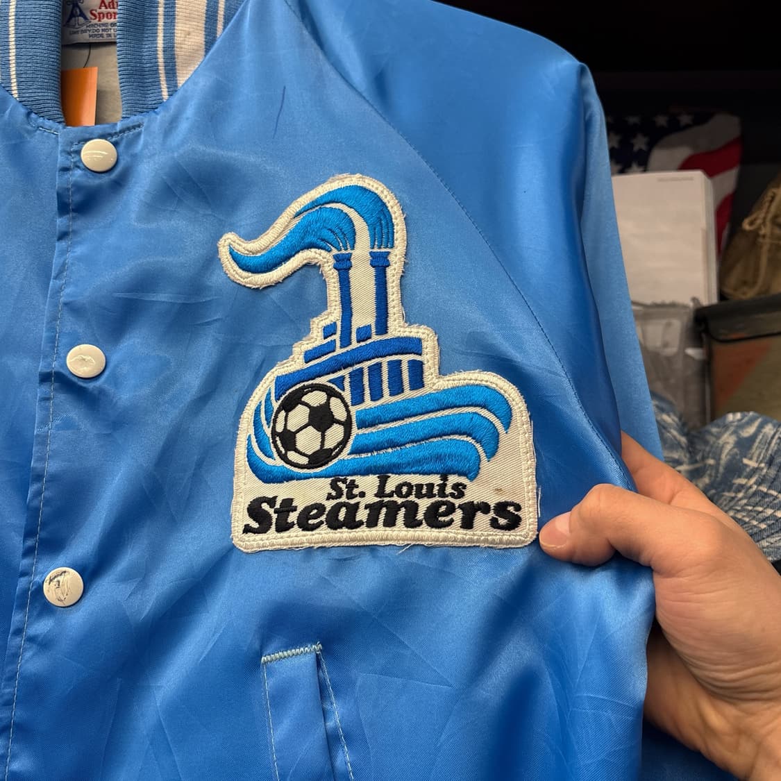 80s MISL 세인트루이스 스티머스 OG머천다이즈 바시티 자켓 N780 상품이미지5