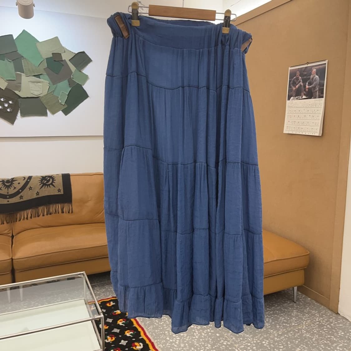 빈티지 모리걸 밴딩 여리 샤 롱스커트 30인치 C08418 상품이미지3