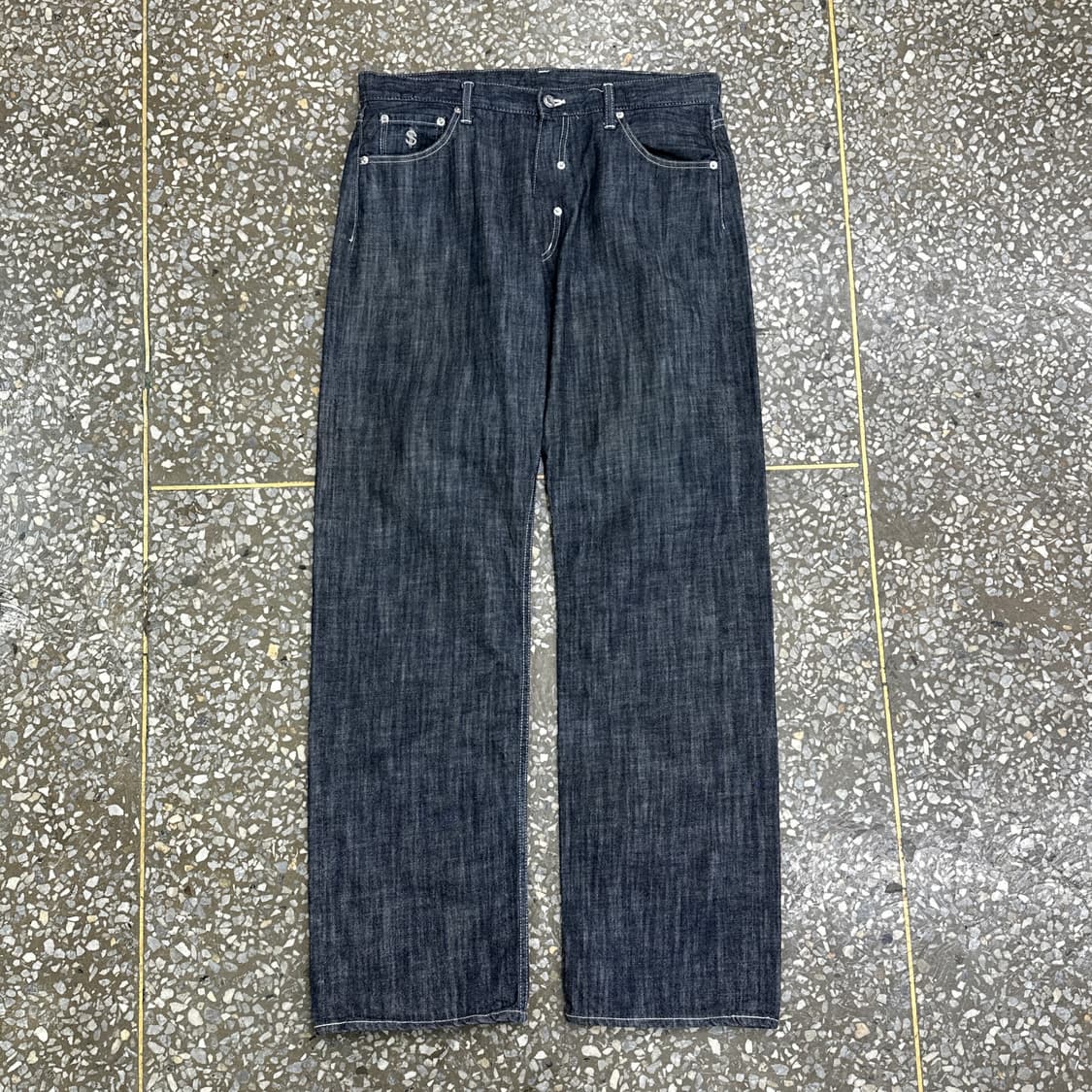 스와거 와이드 블루 진 데님 팬츠 34 상품이미지2