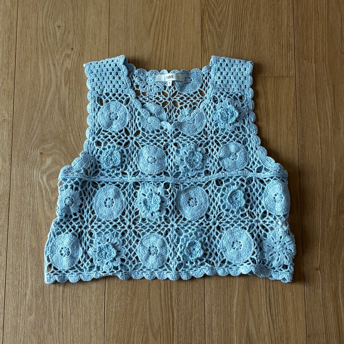 레이브 크로셰 니트 베스트 새제품 상품이미지2