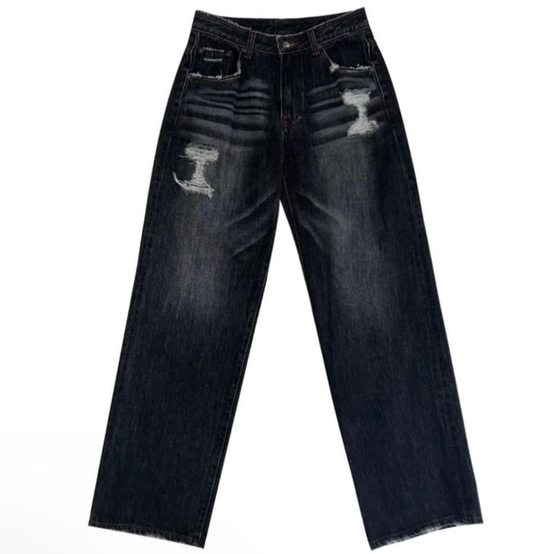 Pleasenofollow 플노팔 흑청 데님 상품이미지2