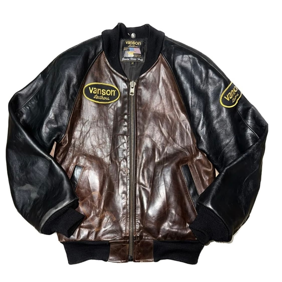 밴슨레더 레더 봄버 자켓 상품이미지1