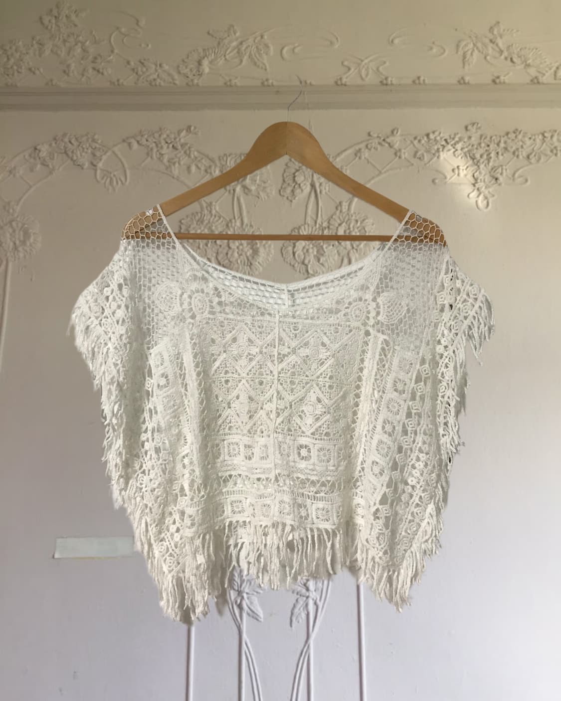 vintage net fringe top 상품이미지8
