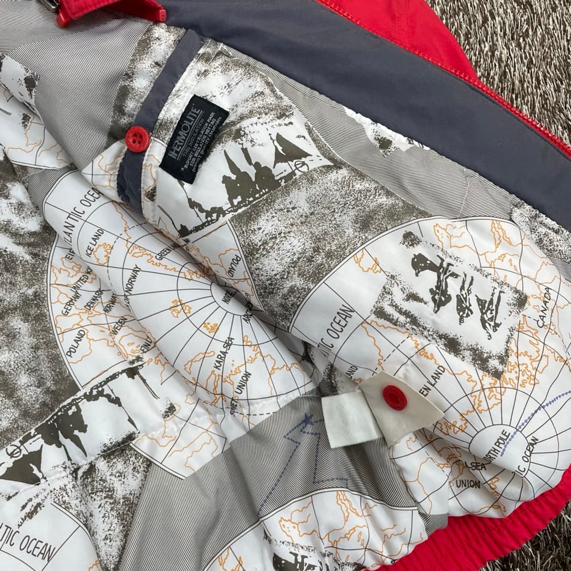 프로스펙스 PRO-SPECS 90s 레드 그레이 올드스쿨 패딩 점퍼 M 상품이미지5