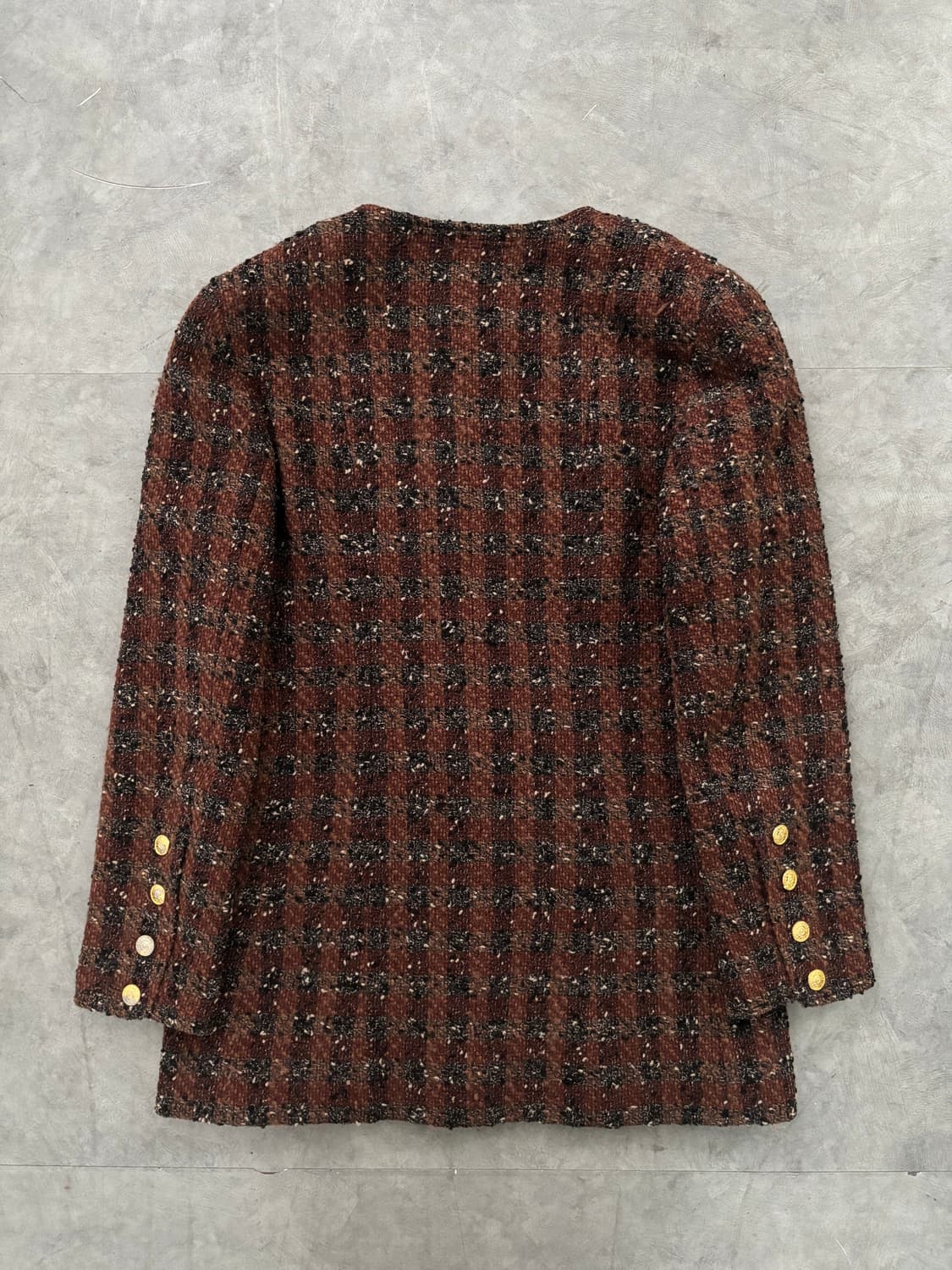 Chanel 샤넬 90’s 브라운 멀티컬러 트위드 자켓  상품이미지9